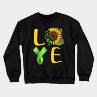 love liver cancer sunflower Crewneck Sweatshirt